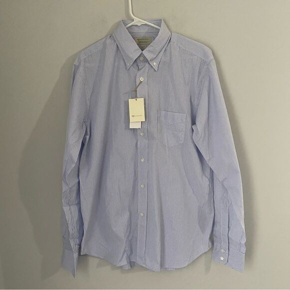 Man by Carlos Castilla Men’s Striped Button Down Dress Shirt size 43/17 Cotton - Picture 1 of 3